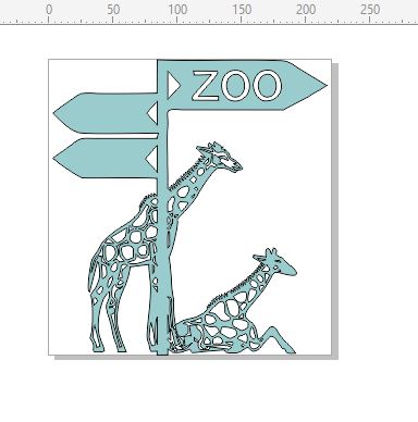 Zoo  Animals Giraffe,crocodiles,snakes  220 x 230.mm Min buy 3